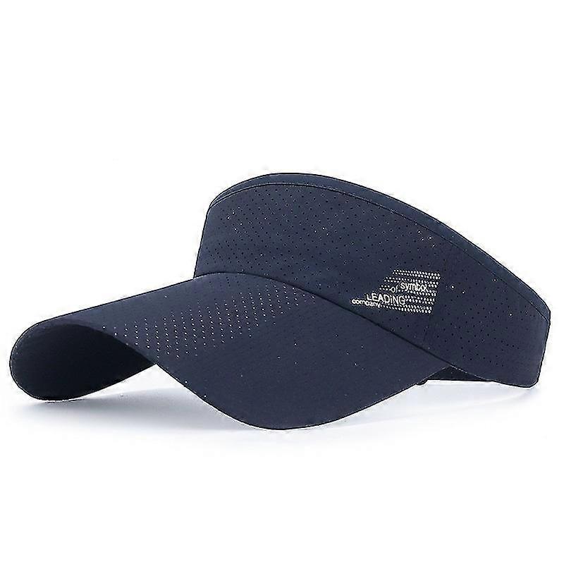Marathon Empty Top Hat Professional Sports Running Sweat Absorbing Fast Drying Baseball Cap Women's Large Brim Sun Hat (dark Blue)