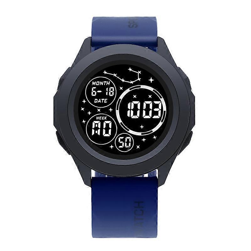 YIKAZE Men Sport LED Watches Top Brand Men Digital Clock Multi-Functional Rubber Man Fitnes Athlete Timekeeping Electronic Watch
