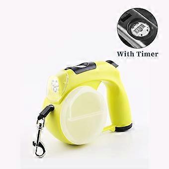 Retractable Dog Leash With Light Night Travel Pet Leash With Poop Bag Water Bowl Food Box Strong Dog Leash Harness Small Dogs
