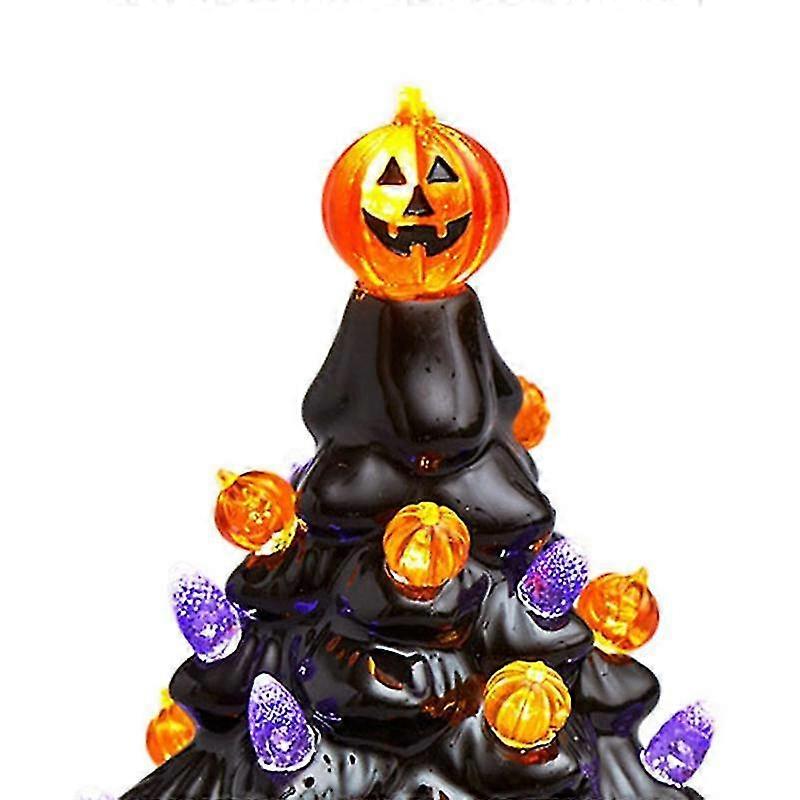 Tree Pumpkin Lantern Led Ceramic Decorative Table Home Decor Gifts