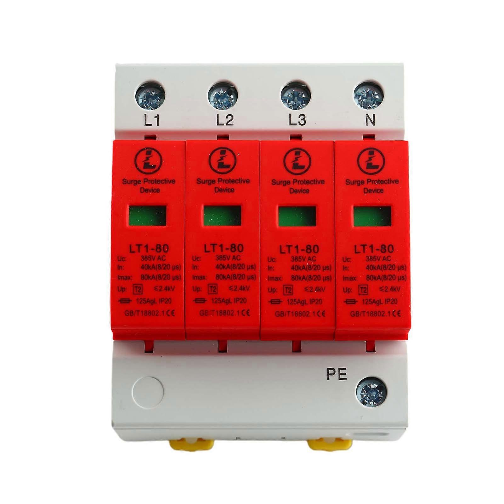 Mengxi 4P 40-80KA LT-40/80 PC Surge Protective Devices Arrester Lightning Protection