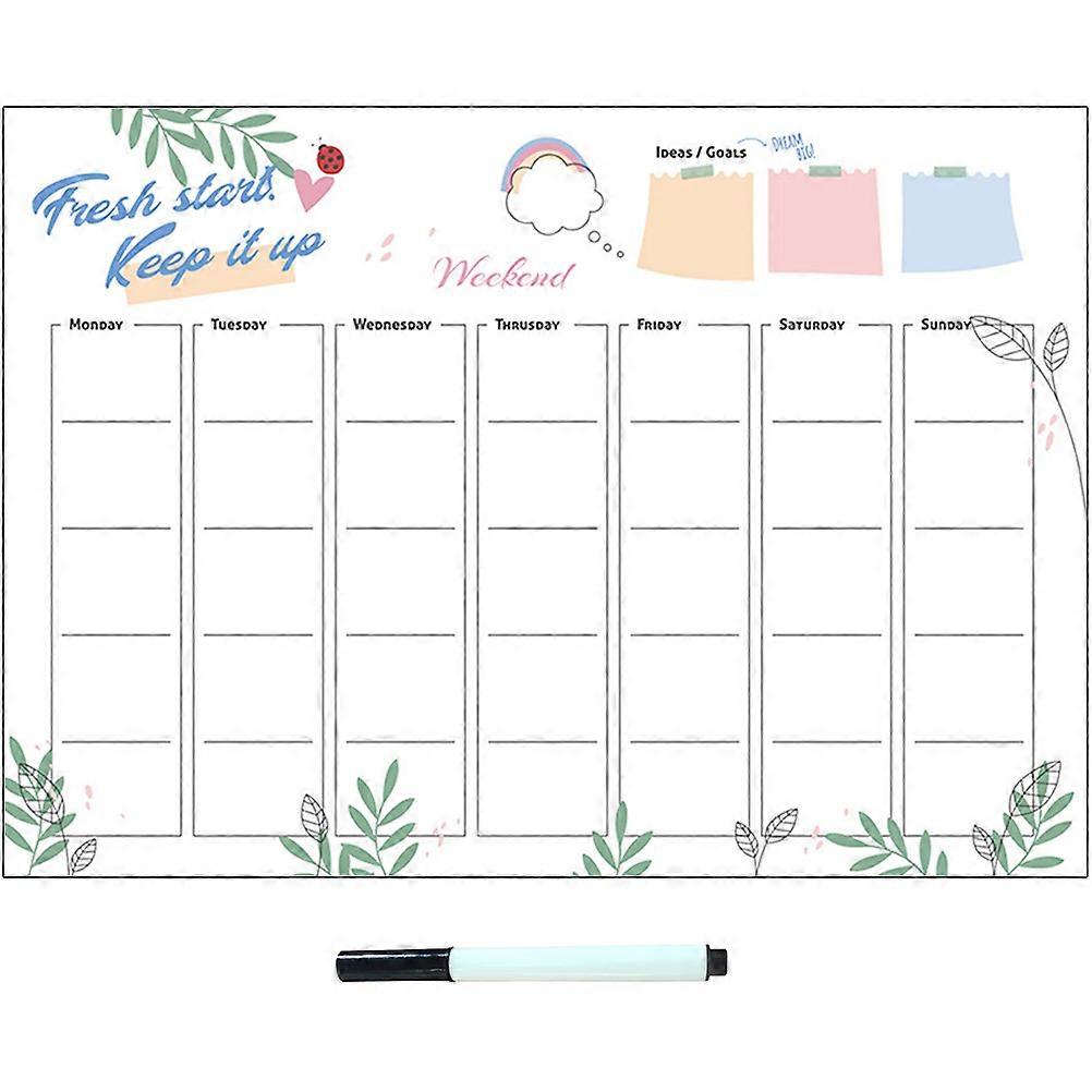 Dry Erase Calendar Wall Magnetic Calendar Weekly Calendar Whiteboard with Pen