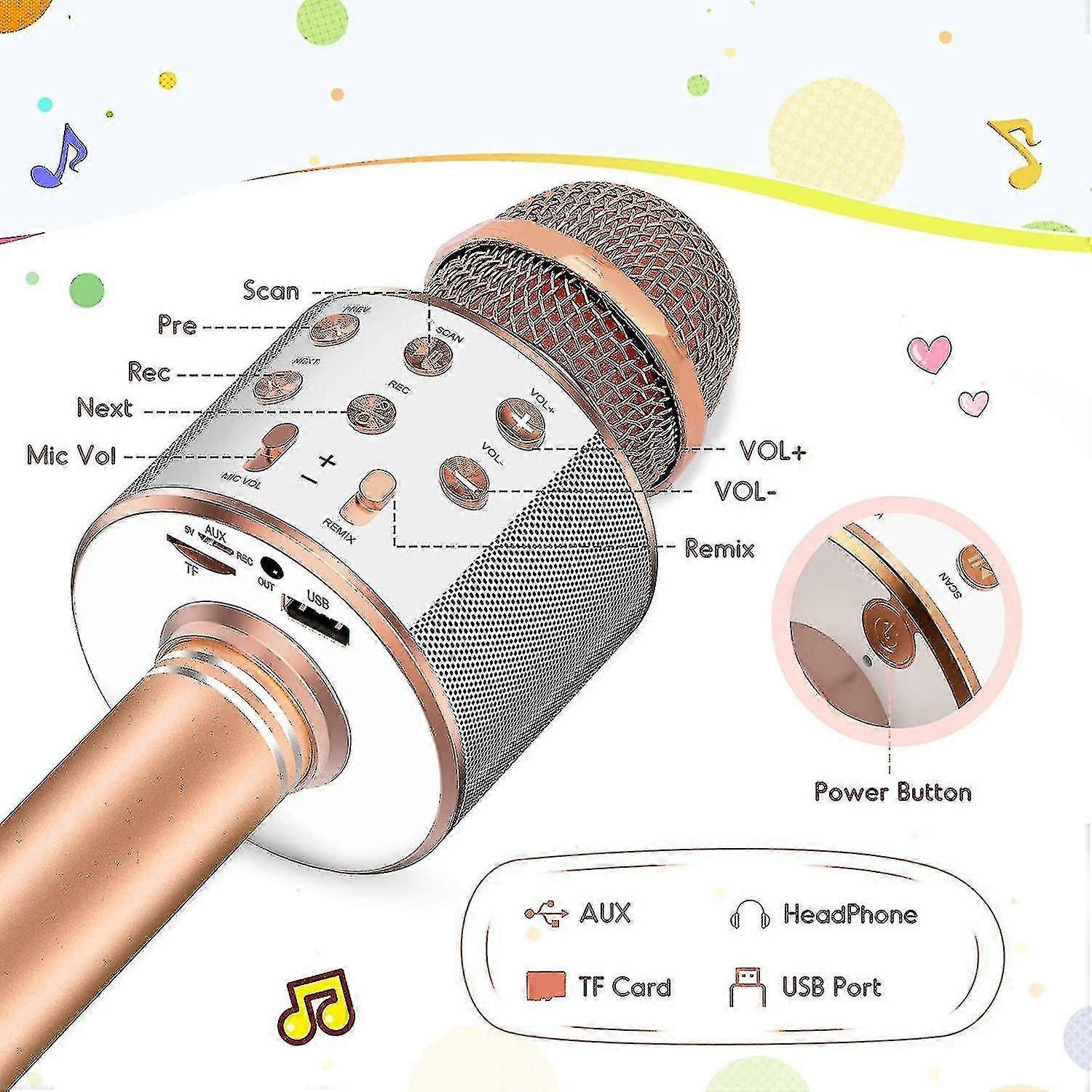 3-12歳の子供のためのカラオケマイク、子供のためのマイク、楽しいおもちゃ