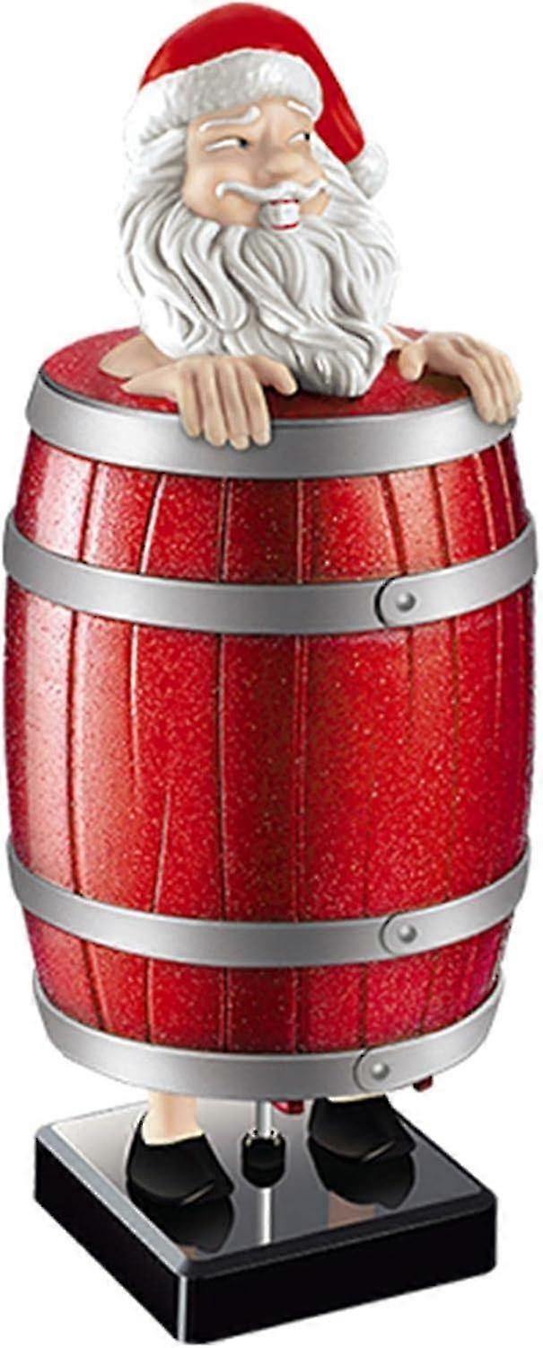 Funny Cigarettes Holder, Creative Spoof Cigarettes Box, Santa Claus In The Wooden Barrel Cigarettes Box Spoof Cigarettes Box Figurines Cigarettes Case