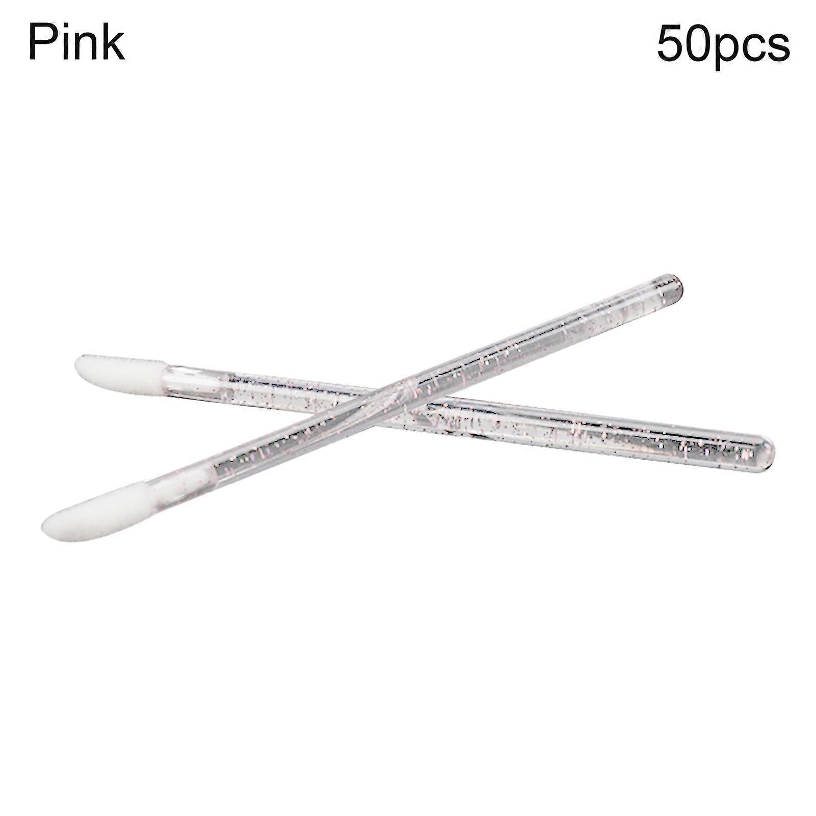 1 Bag Disposable Lip Brush Smooth Coverage Plastic Simple Operation Lip Gloss Wand Beauty Tool QinHai