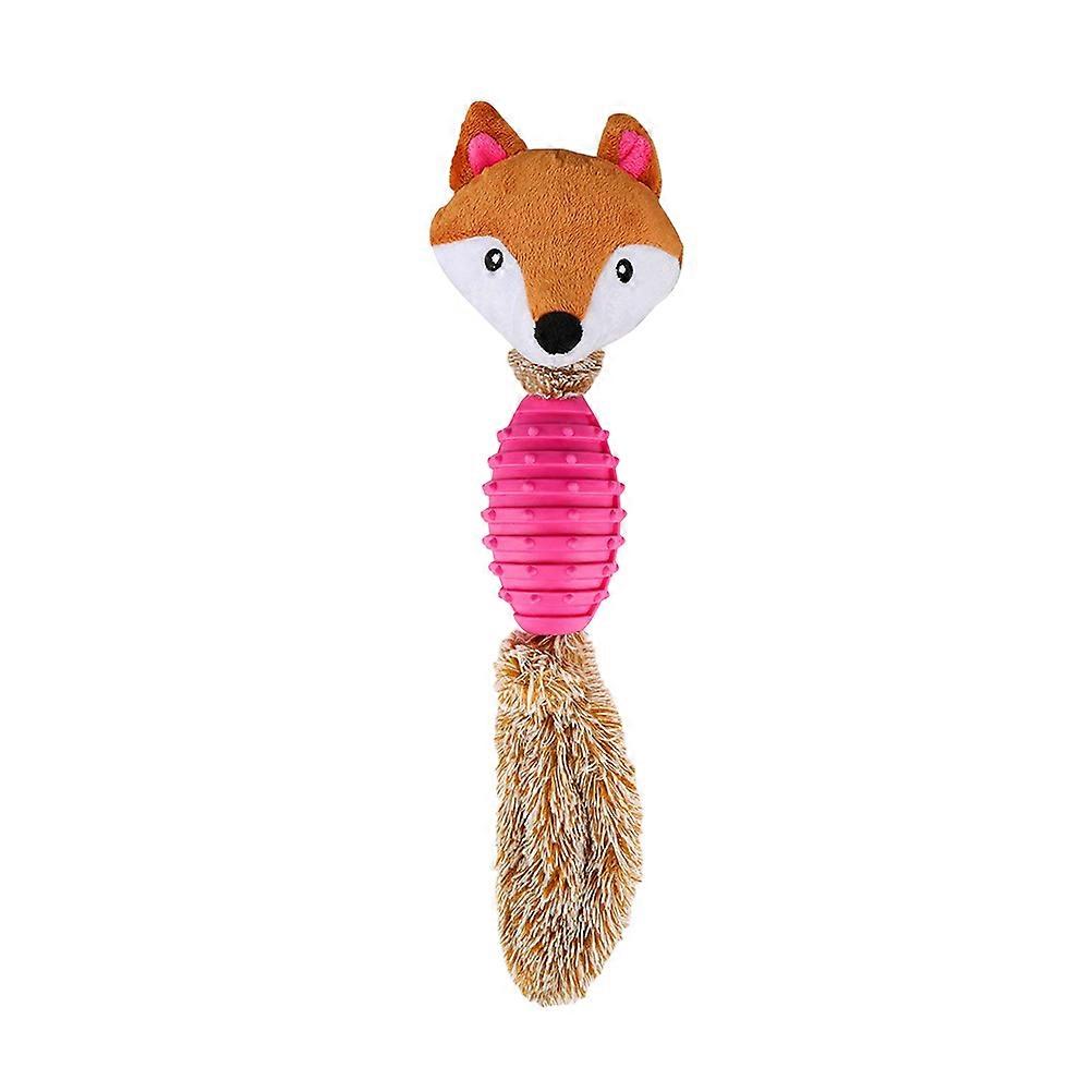 Dog Chew Toys Interactive Durable Squeaky Plush Dog Toy for Tug of War with Your Small Medium and Large Dogs Puppy Teething Toys Rose Red