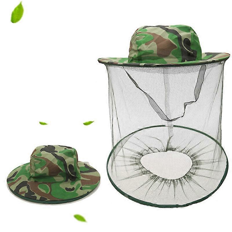 Head Net Hat Wide Brim Anti Insect Bee Fly Face Mask Protective Cap Mesh Cover For Beekeeper