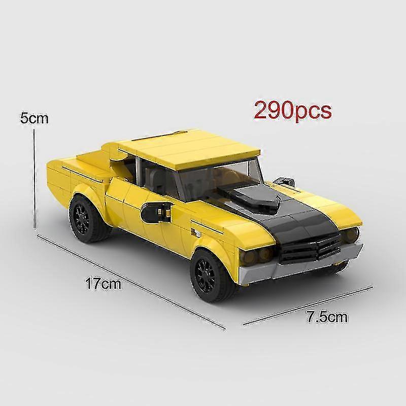 Chevelle Ss מירוץ מכונית ספורט רכב מהירות אלוף רייסר אבני בניין לבנים יצירתי צעצועי מוסך לבנים