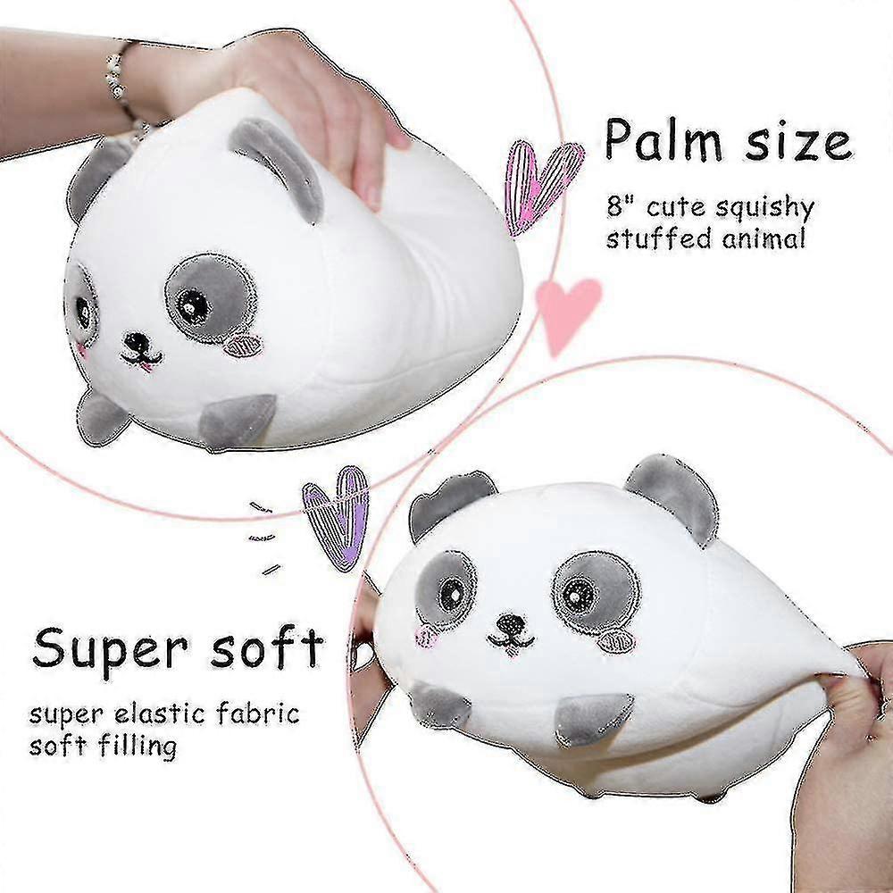 8 polegadas bonito panda pelúcia recheado squishy animal cilíndrico travesseiro do corpo h