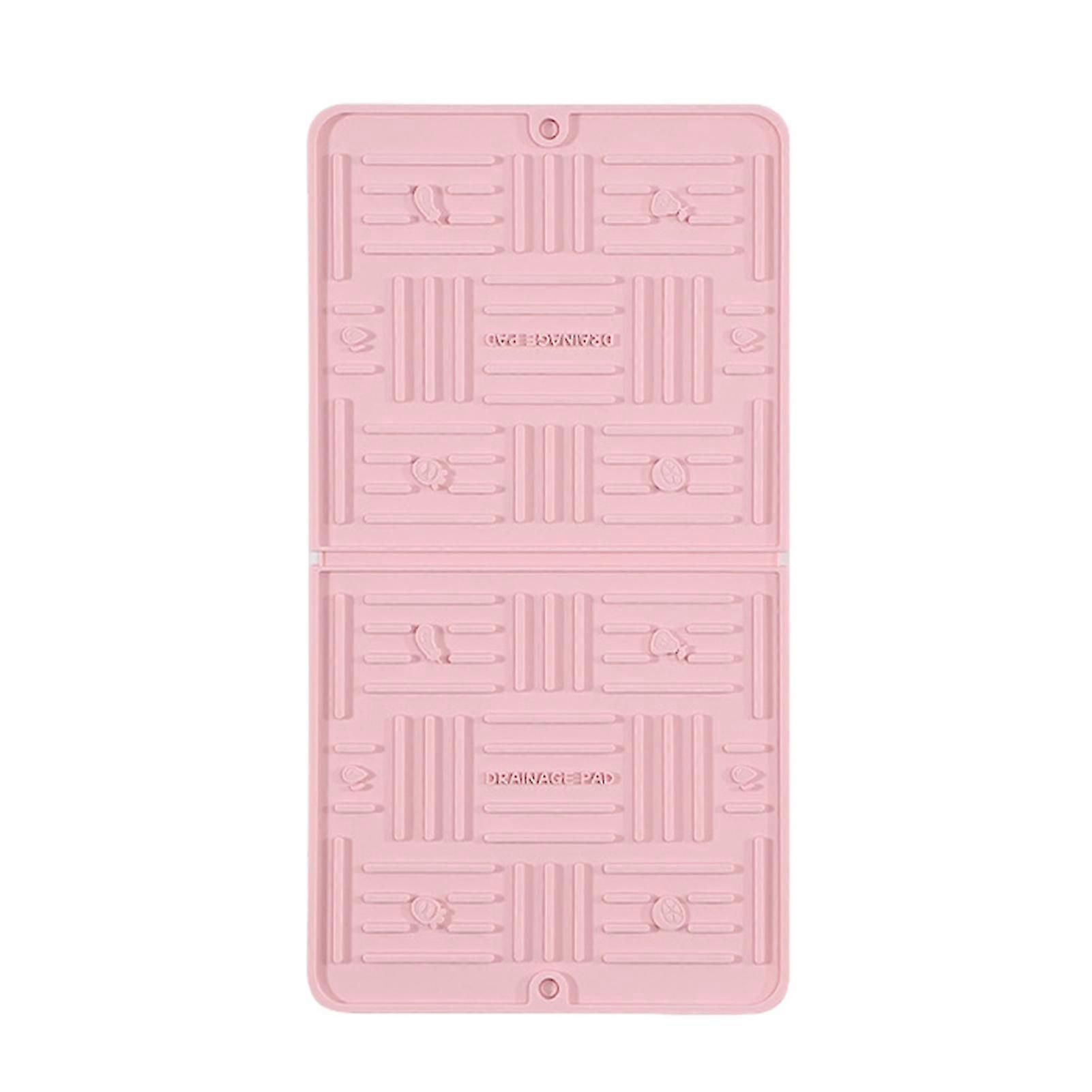 Tyuhe Drain Mat Convenient Foldable Countertop Drying Pad Heat Resistant Silicone Drain Pad for Home Kitchen