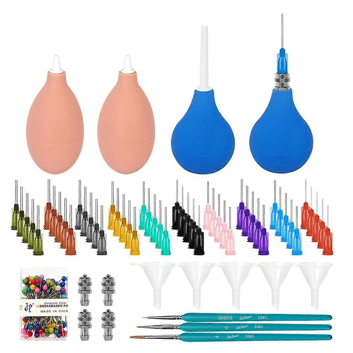 164 Pieces Clay Ceramic Decorating Tools with Adapter, Rubber Ceramic Glaze Squeeze Bottle and Funn