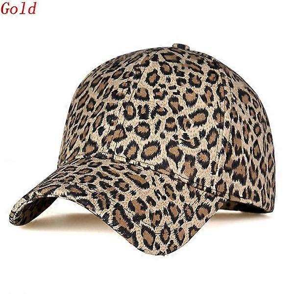 Women's Leopard Print Adjustable Baseball Cap [Gold]