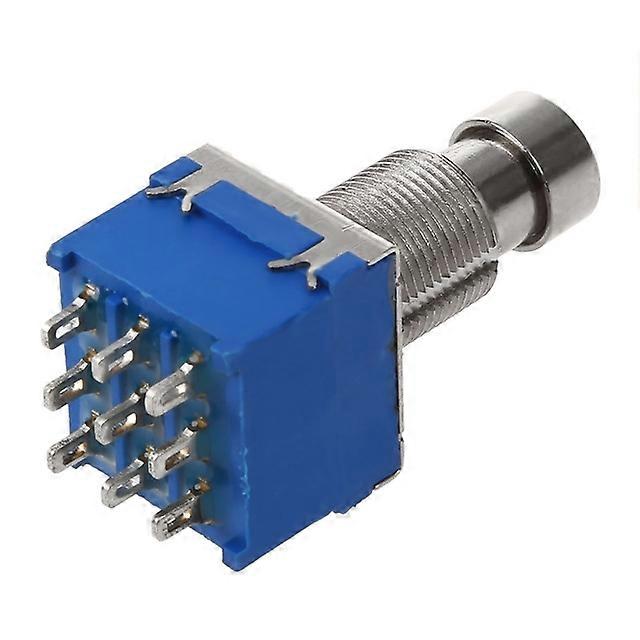 1Pcs Guitar Effects 3PDT 9-Pin Latching Stomp Pedal Footswitch Foot Switch Blue