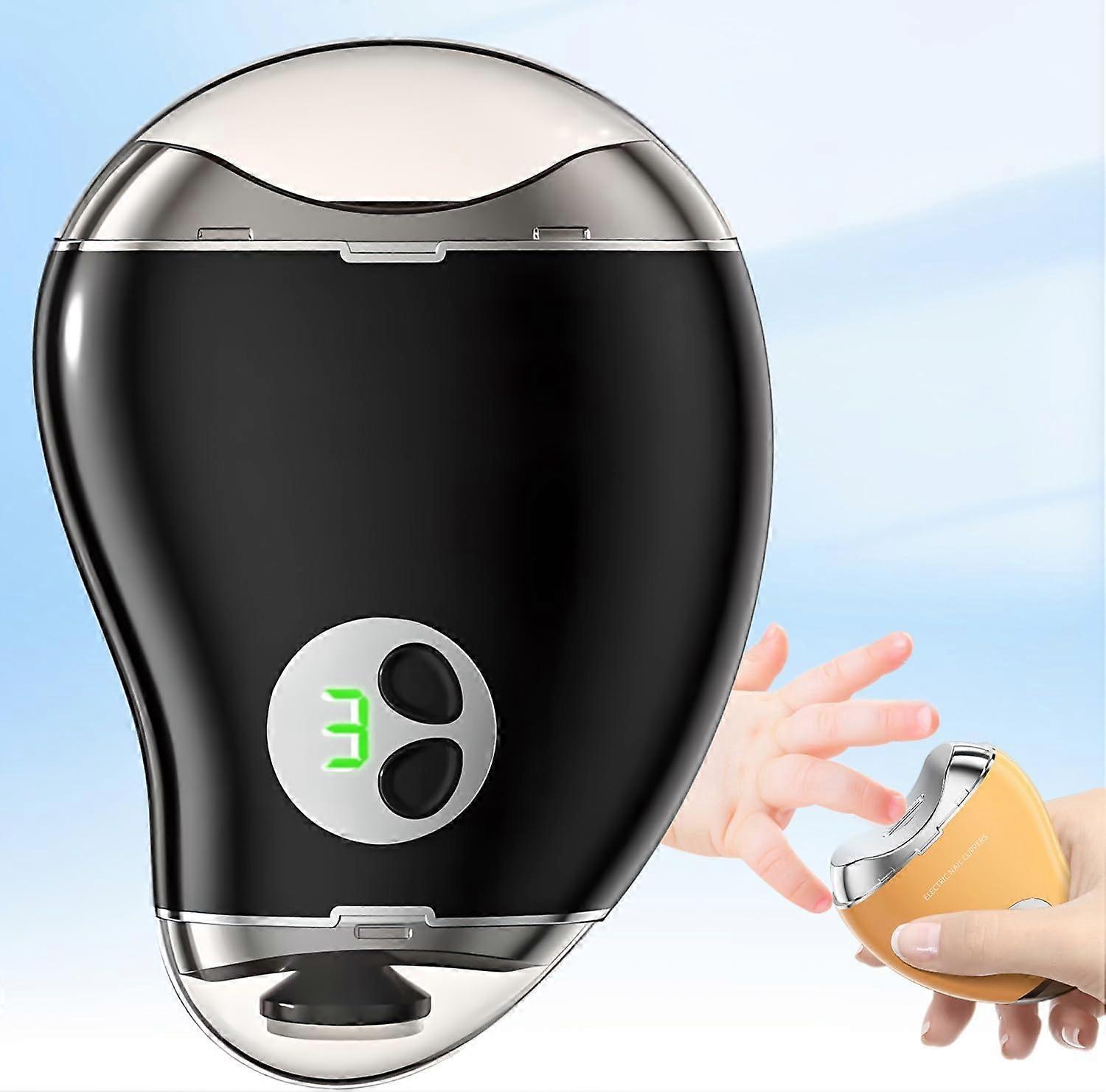 2 in 1 Elektrisches Polieren Automatische Nagelknipser, 2025 Verbesserte elektrische Nagelknipser für Babys und Erwachsene, Fingernagelknipser Nagelschneider