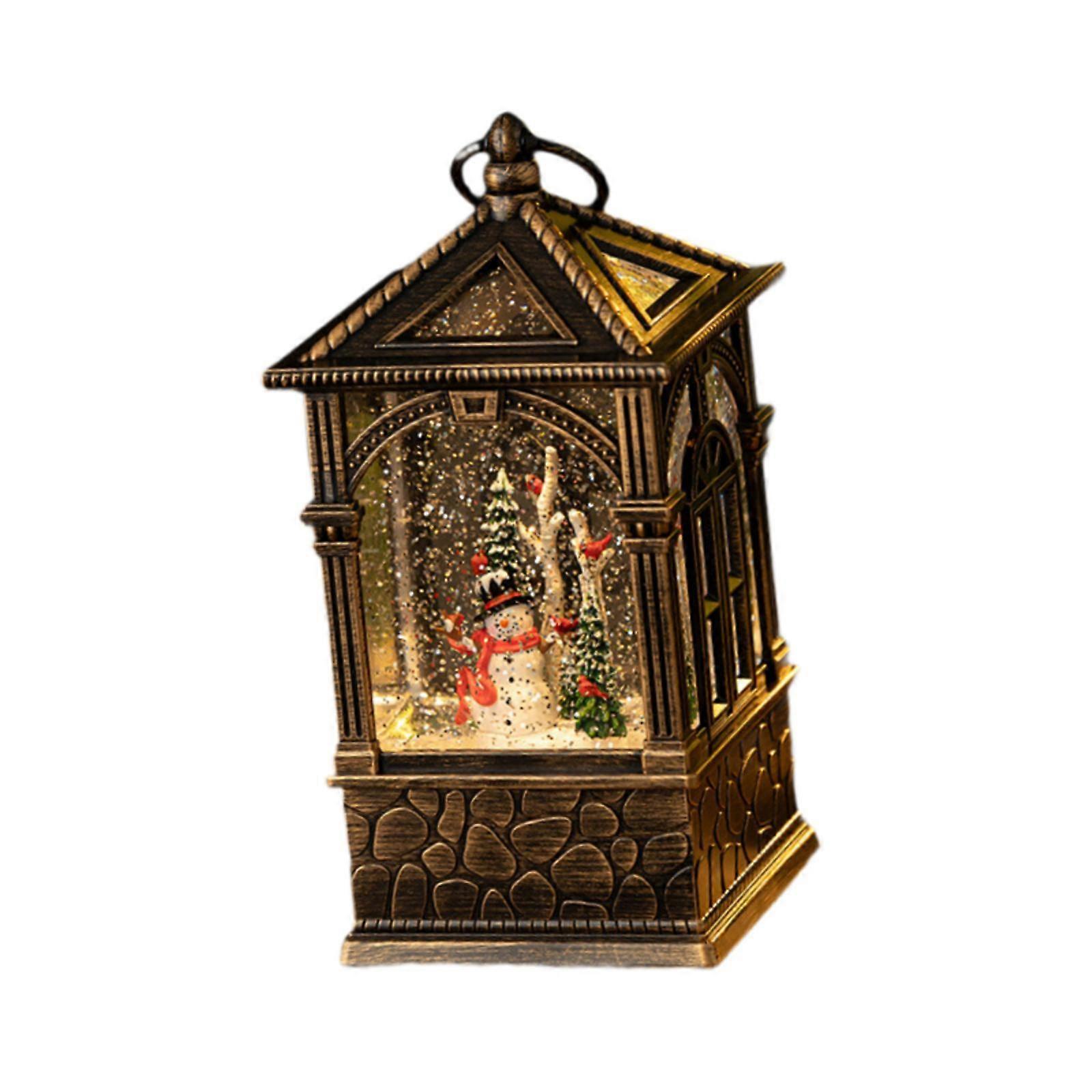 クリスマスオルゴールクラフト玩具ライトアップオルゴールデスクトップオフィス屋内用