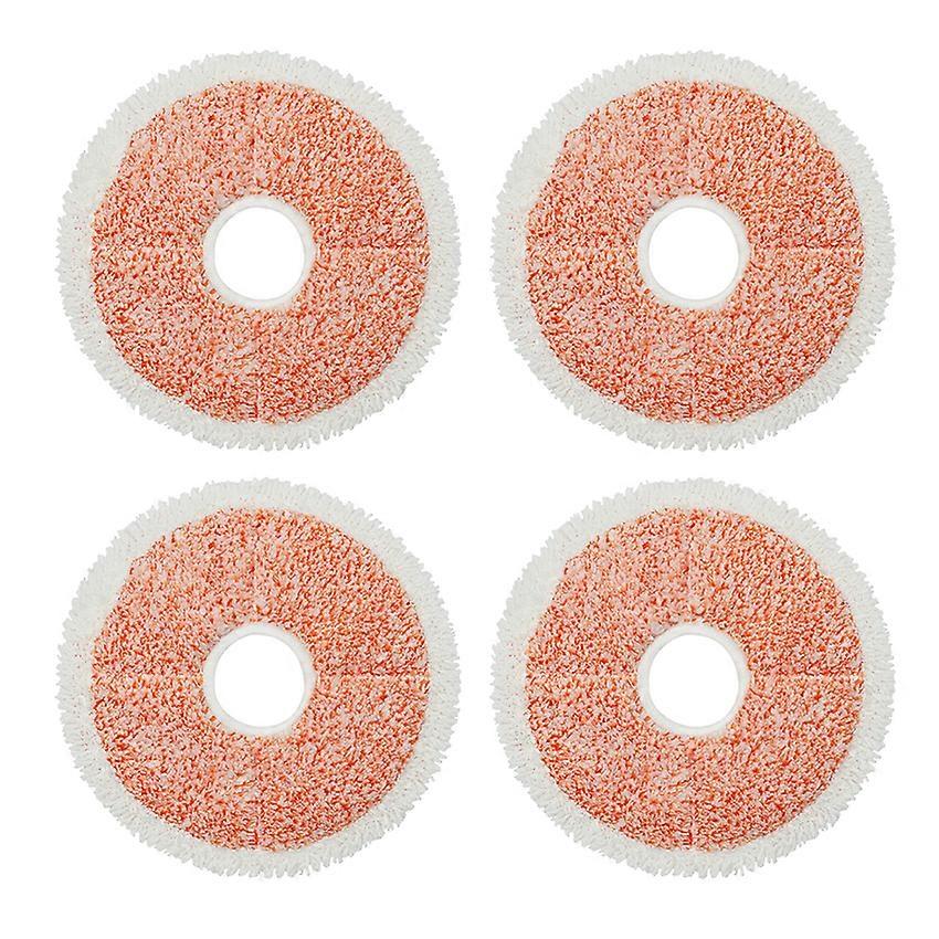 One-piece Spin Mop Replacement Pad Microfiber Mop Accessories for Bissell 3764/37643 ( 4pcs Orange)
