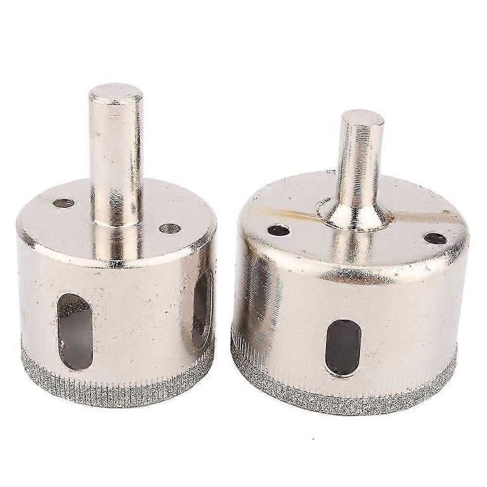 2Pcs/Set 38mm&45mm Diamond Coated Marble Ceramic Tile Hole Saw Drill Bits Set Tool