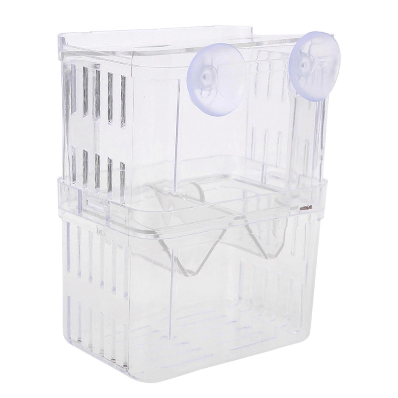 Fish for Tank Hatchery Incubator Aquarium Small Breeding Box Transparent Breeder Isolation Hatching Boxes with Suction C  L