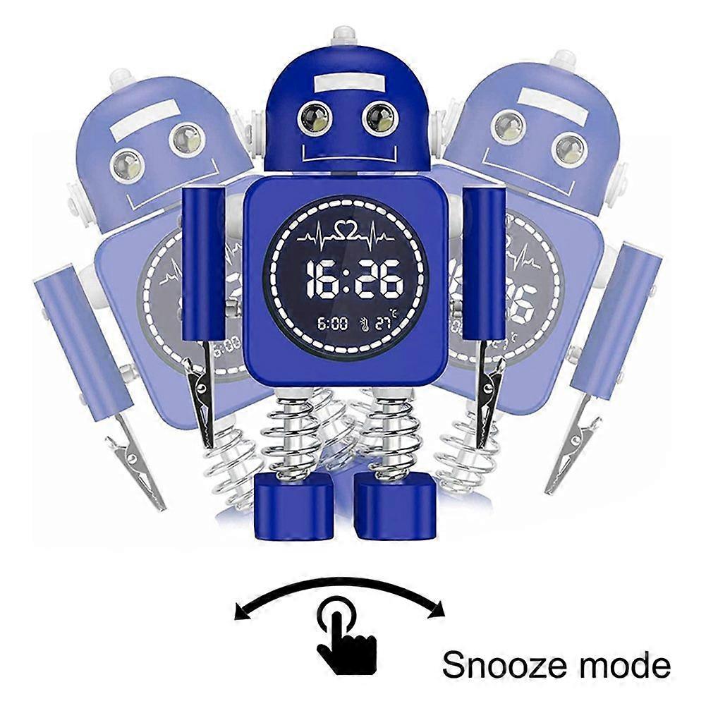Smart Digital Robot Alarm Clock Temperature Display Desktop Clocks