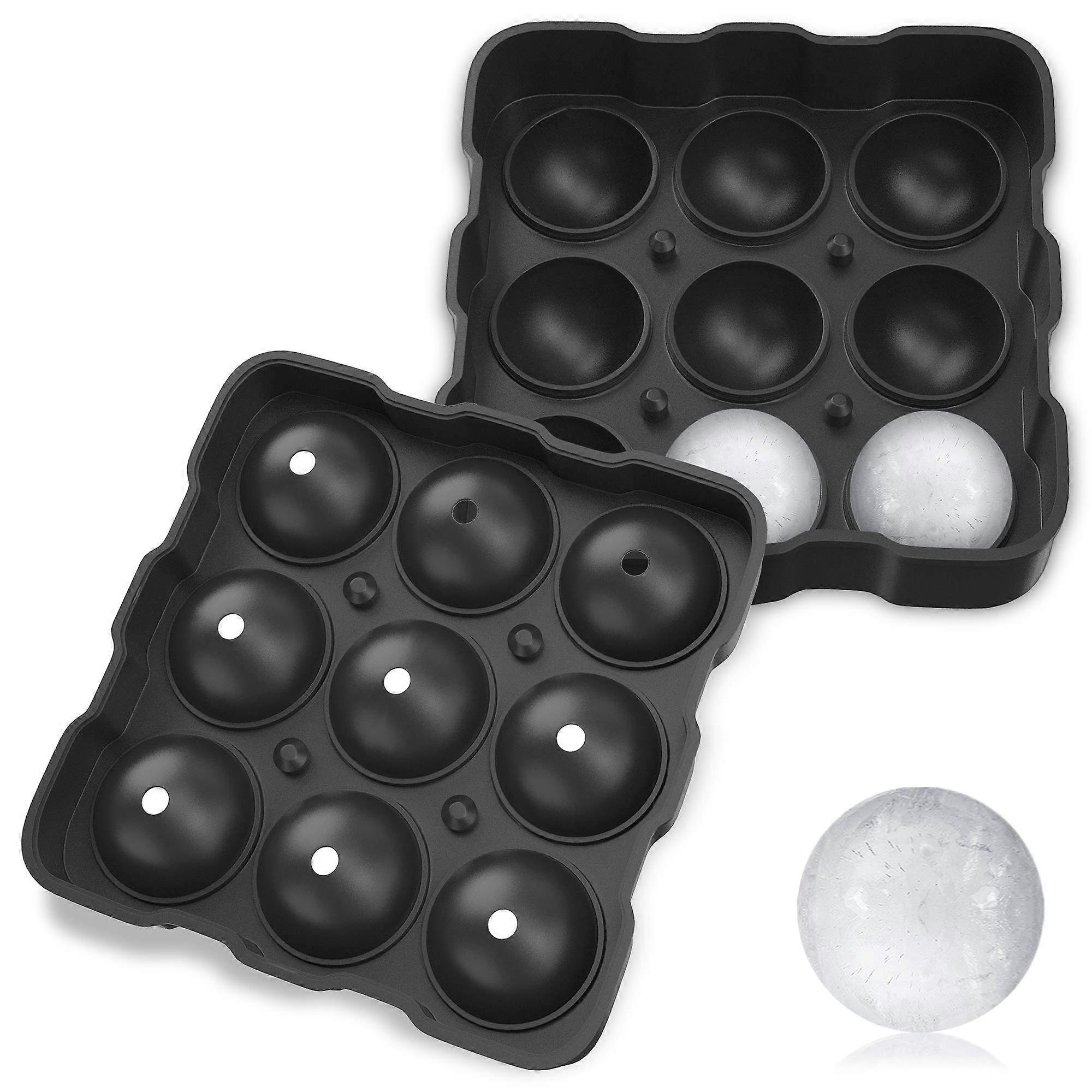 Silicone Ice Ball Maker For 1.8-Inch Spheres With Leak-Proof Design And Reusable Ice Ball Mold