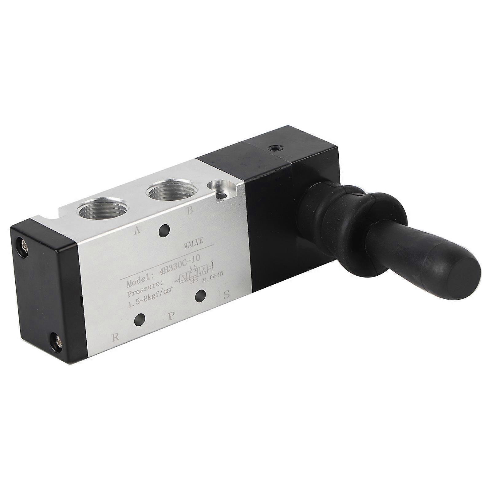 Pneumatic Manual Control Valve 5 Port 3 Position 0~0.8MPa 4H330C-10