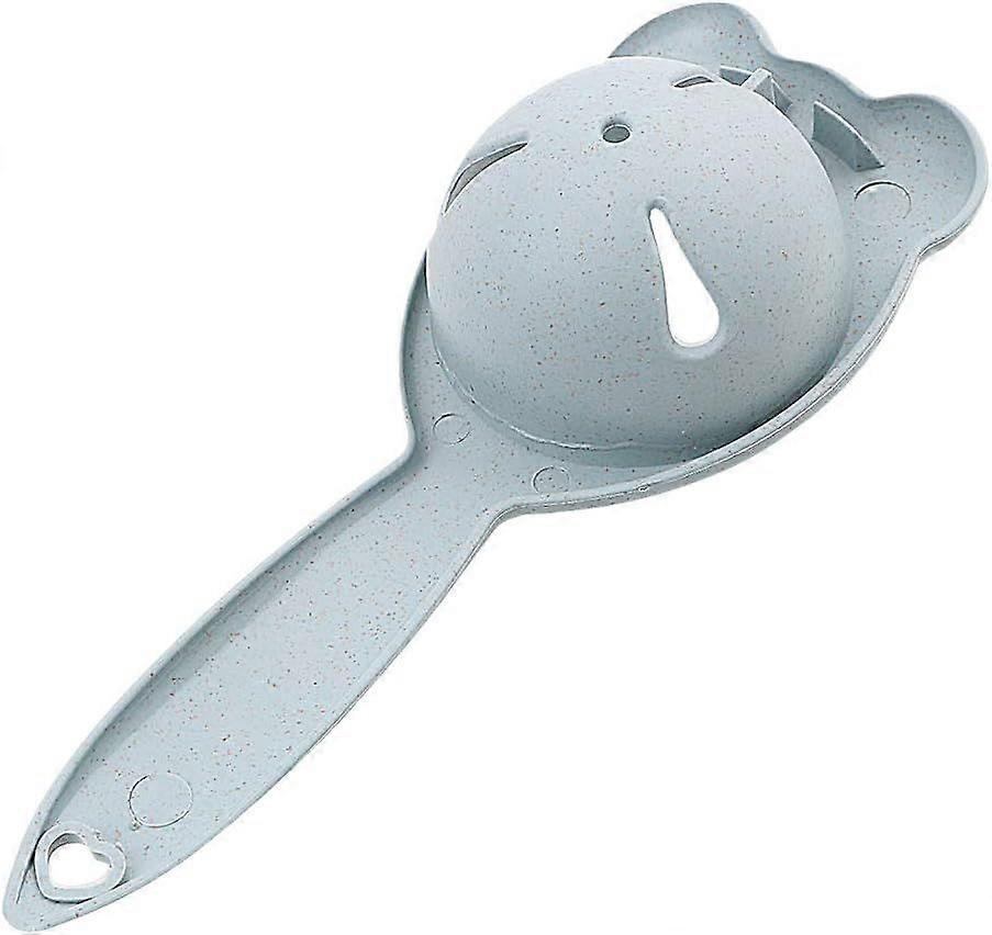 Egg Yolk Protein Separator Spoon Shaped Plastic Kitchen Gadget (Gray)