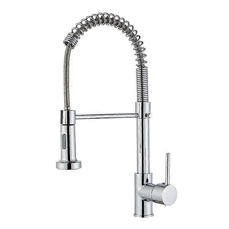 Matte Black Pull Down Kitchen Faucet Chrome Dual Modes Nozzle Hot Cold Water Mixer Crane Tap Brass Spring Kitchen Sink Faucets