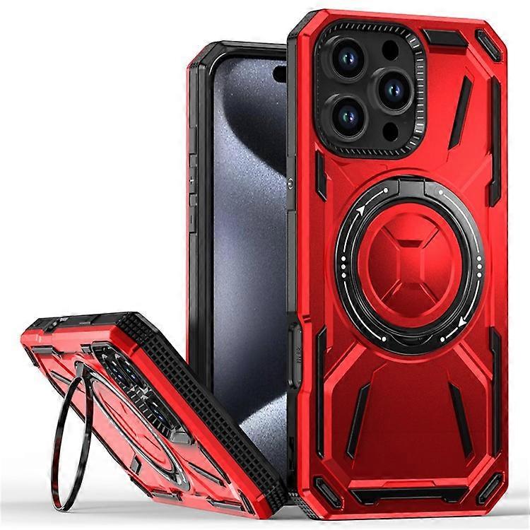 Compatible For iPhone 16 Pro Max Kickstand Case TPU+PC Magnetic Phone Cover