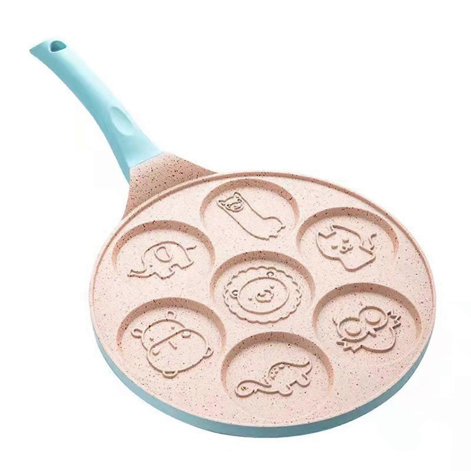 Aoresac 7-Hole Mini Pancakes Maker Pancake Pan with Cute Patterns Nonstick Pancake Molds for Kids Egg Frying Pan Egg Cooker Pan Breakfast Pan
