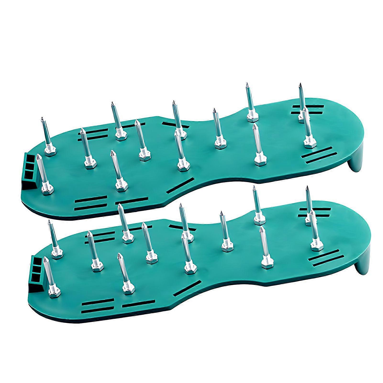 Lawn Aerator Shoes for Grass Soil Yard Aerator Tool Spike Shoes with 2 Adjustable Metal Laces for Epoxy Floor Aerating Patio Garden Orchard Backyard