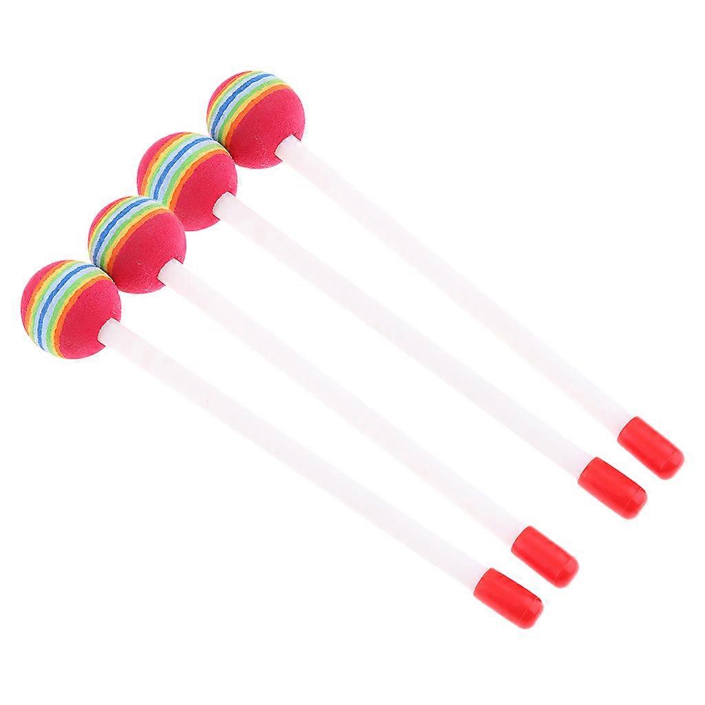 2 Pairs Knocking Drumsticks Hand Drum Drumsticks Plastic Chopsticks Hammers 21cm