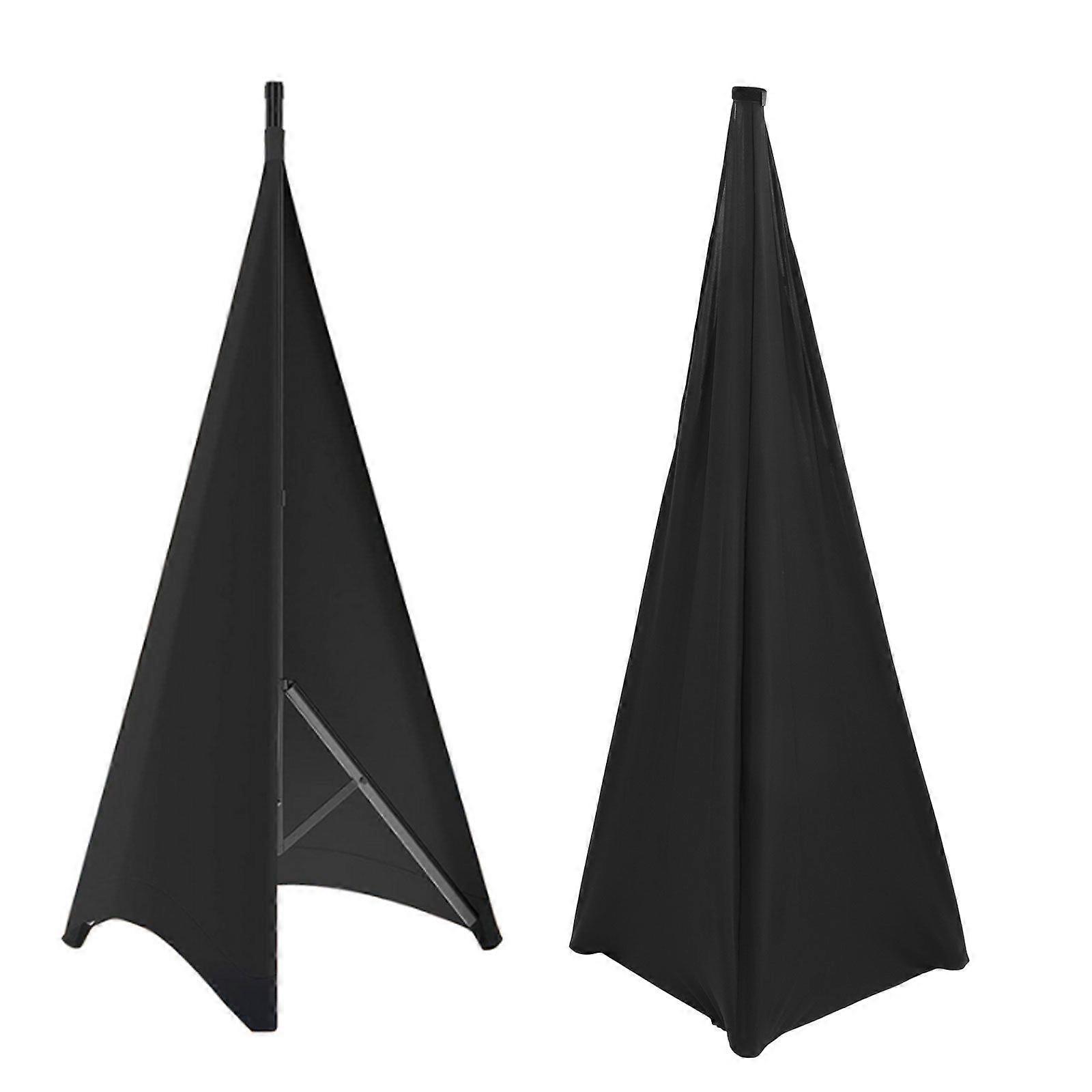 2Pcs Polyester Cloth Speaker Holder Cover Portable Speaker Stand Two-sided Cover