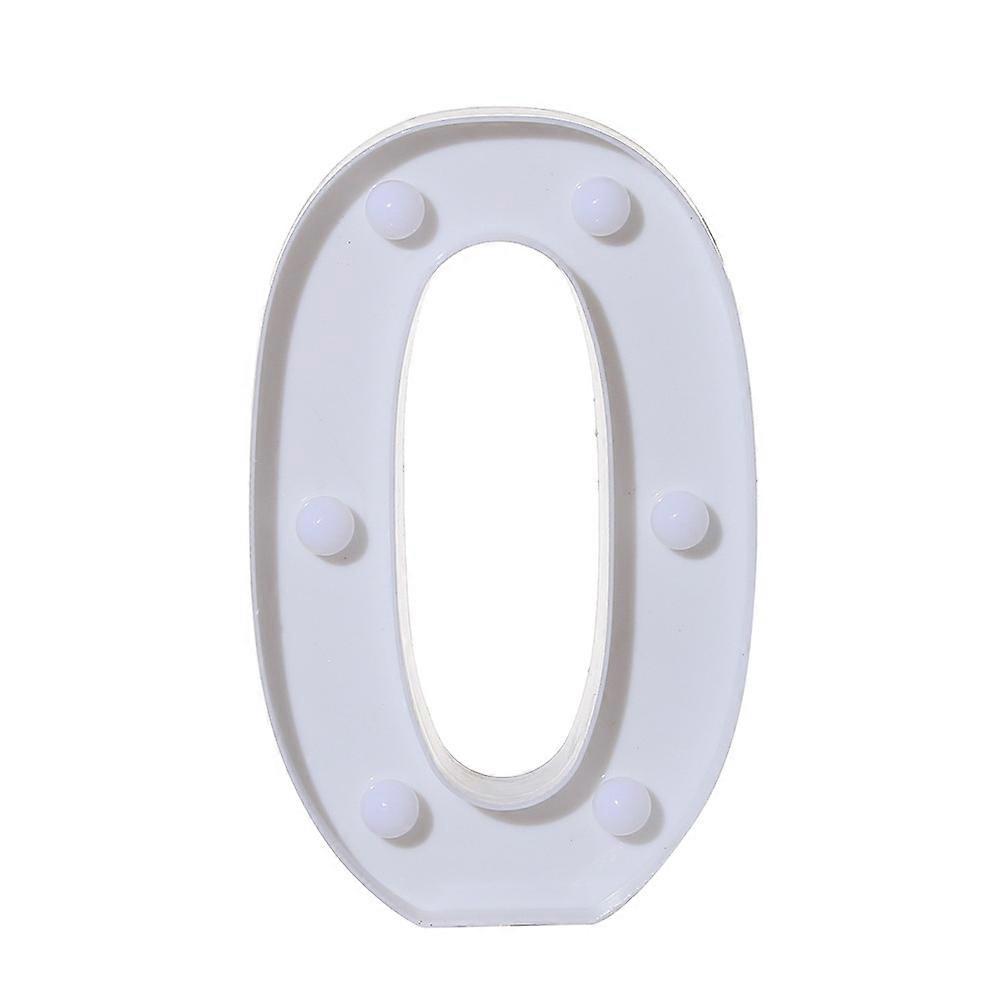 Alphabet LED Digital Lights Light Up White Plastic Digital Standing Hanging 0