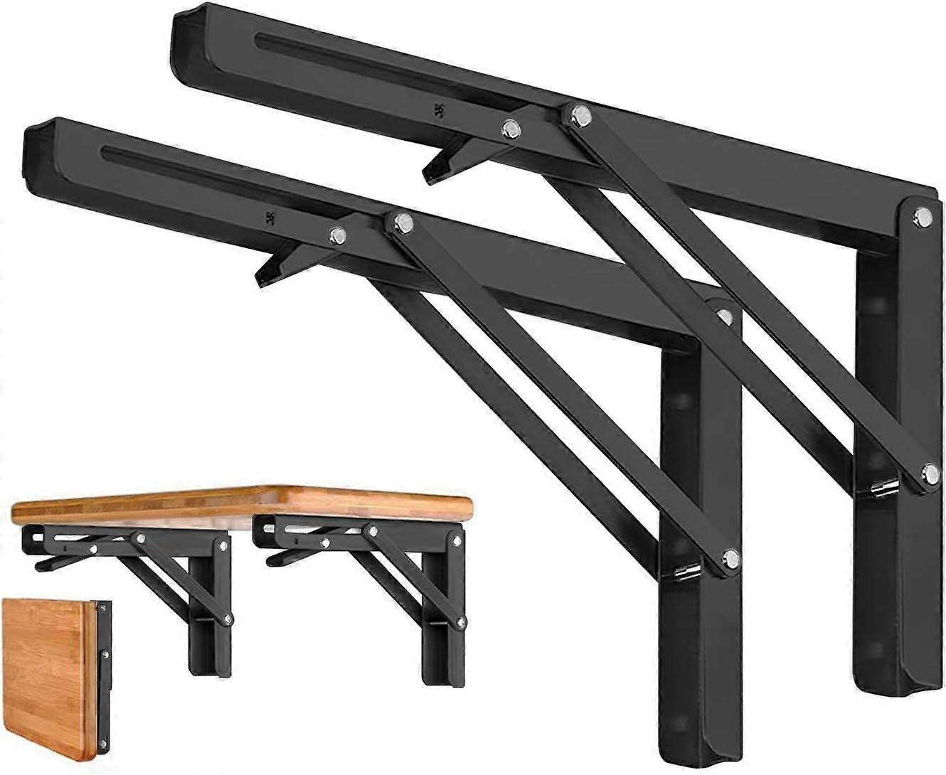 Space-Saving Collapsible Heavy-Duty Shelf Brackets
