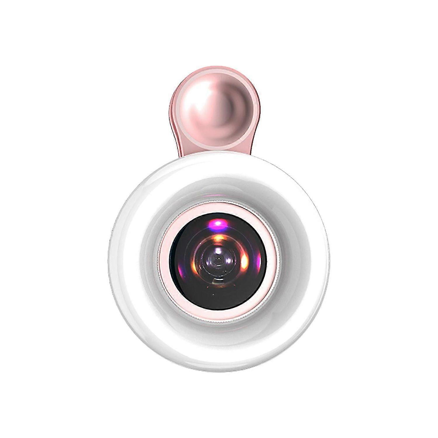 Phone Ring Light Clip 15 X Macro Lens With 3 Light Modes Close-shot Fills Light