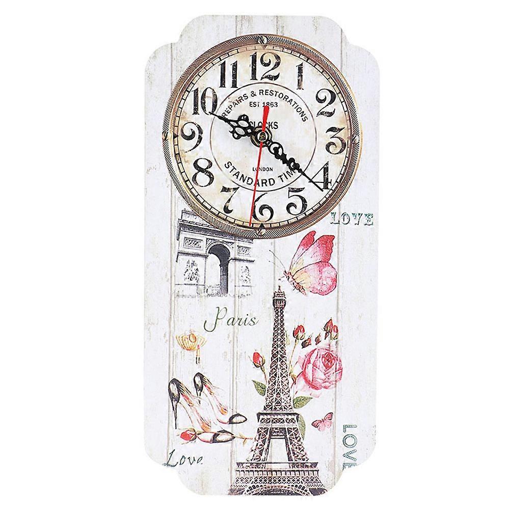 European Style Pattern Wall Hanging Clock Decorative Wall Clock For Home And Office Bar Decor Ornamental Timepiece