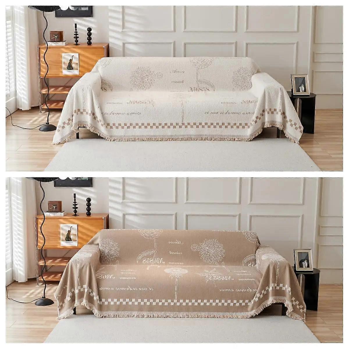 1pcs Four Season Universal Sofa Cushion Autumn and Winter Anti Slip Blanket Anti Cat Scratch Ins Style Minimalist Couch Covers