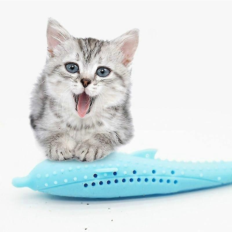 Catnip Cat Teeth Cleaning Silicone Dolphin Toy