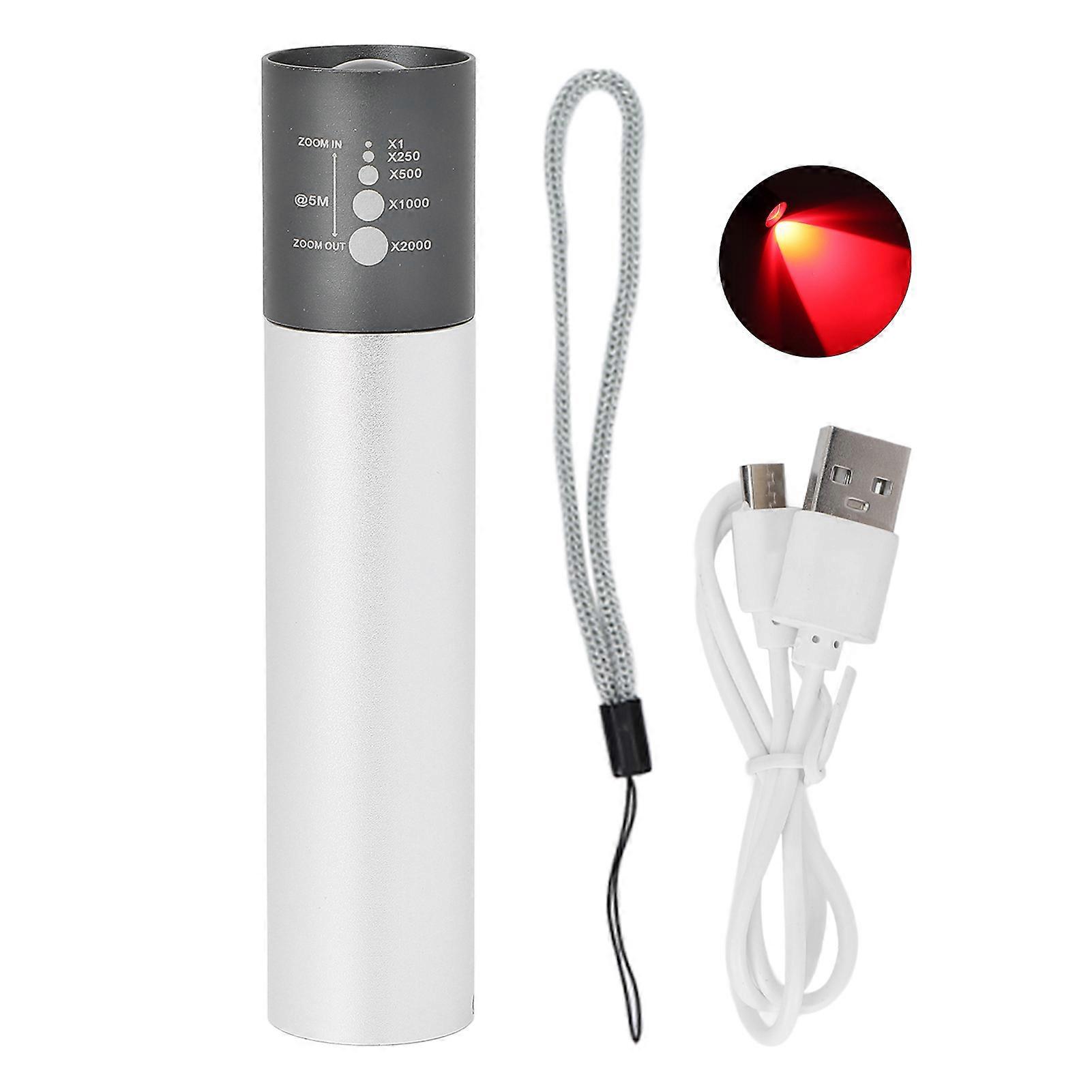 Portable Red Led Flashlight With Adjustable Focus, Near Infrared Light For Deep Skin Penetration, Wide Application Range For Pain Relief