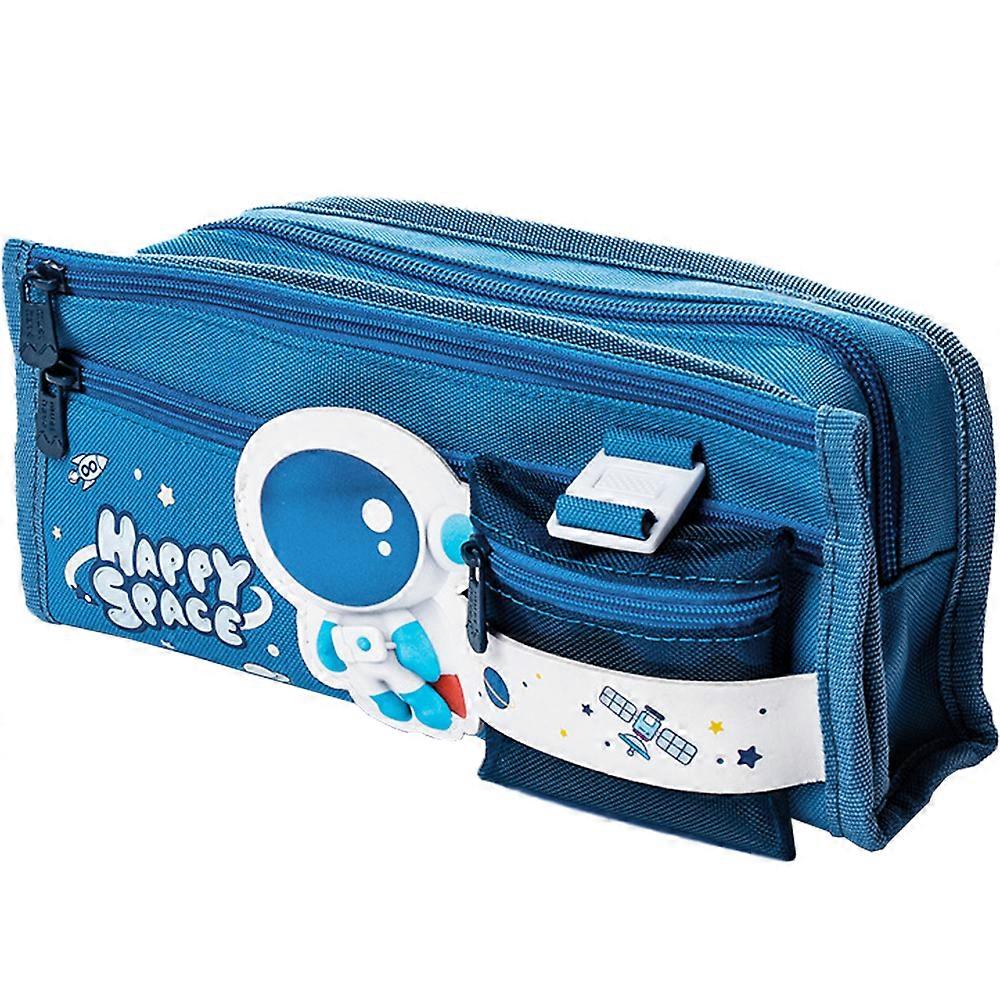 Oxford Cloth Pencil Case, Large Capacity, Waterproof, Multi-Compartment