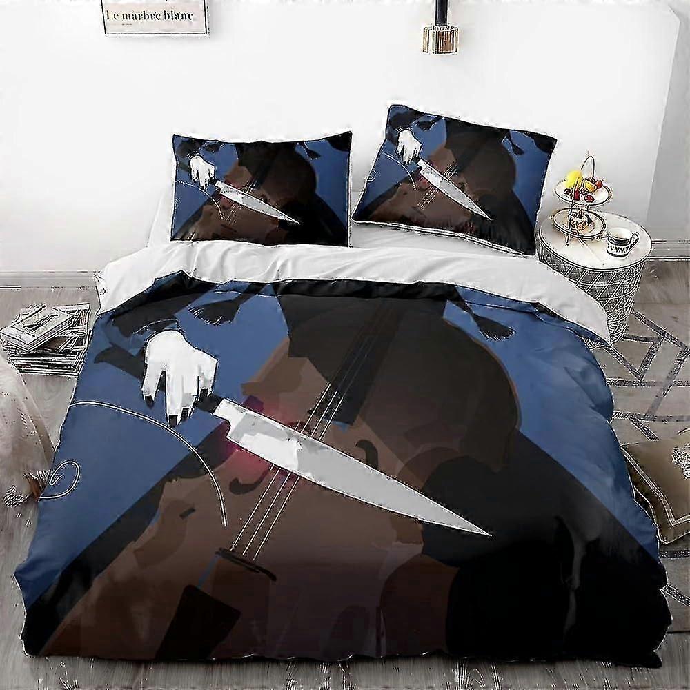 b1208 مجموعة ملاءات السرير أنيمي أنيمي للمراهقين 3 قطع طقم مفروشات 1 غطاء لحاف و 2 غطاء وسادة ملاءات سرير gb1208