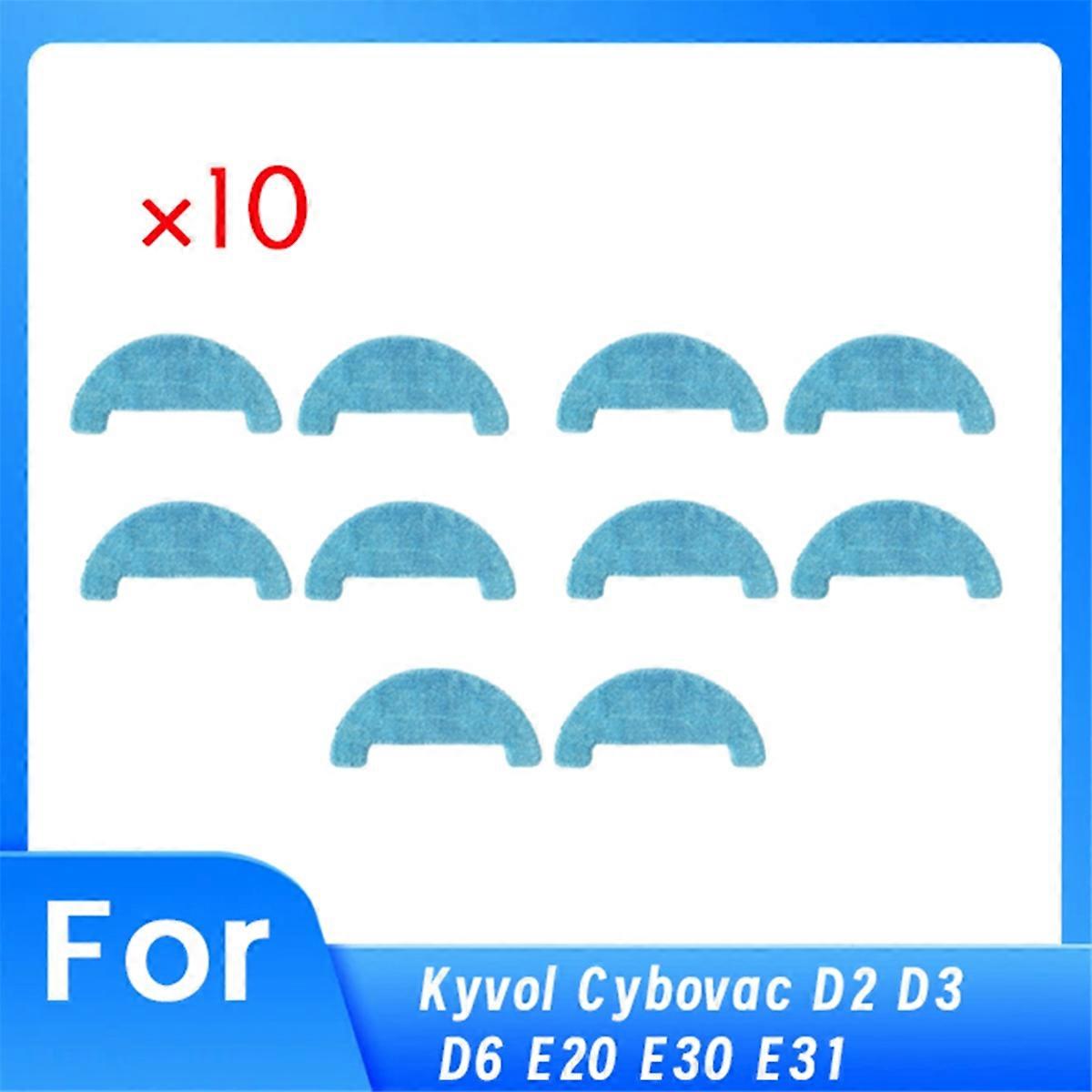 10 PCS Mop Cloth for D2 D3 D6 E20 E30 E31 Robot Vacuum Enhanced Cleaning Efficiency