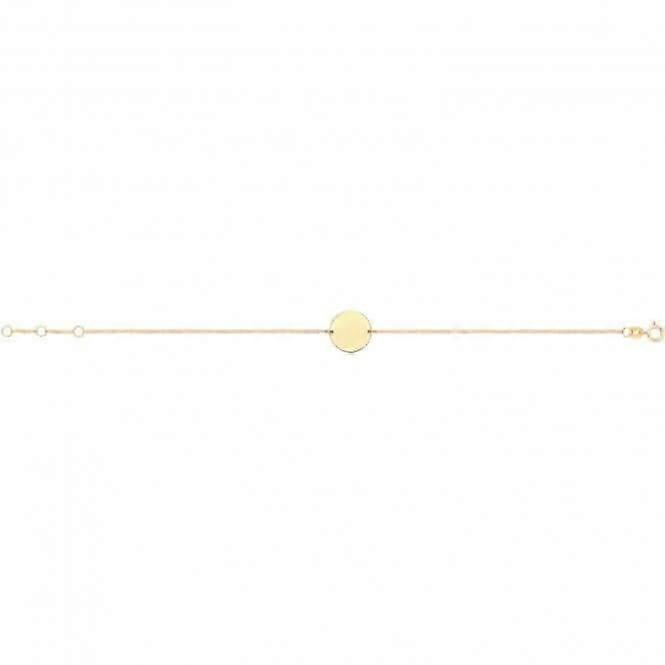9CT Yellow Gold Disc ID Bracelet