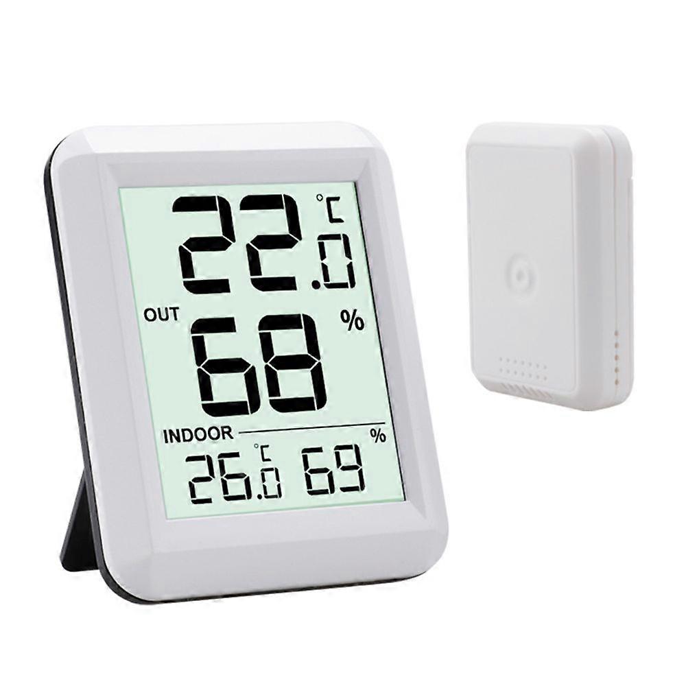 Thermometer Innen, Hygrometer Thermometer mit Auensensor, Raumthermometer, Funk Thermometer mit Groem LCD Display, / Schalter, Ideal fr Bro, Haus, Zim