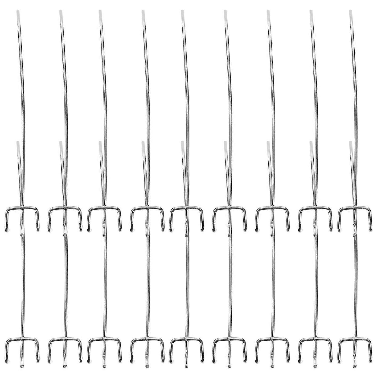 40Pcs Shelf Hook Supermarket Shelves Three Foot Hook Hole Board Hook Three Fork Triangular Hole Board Hook