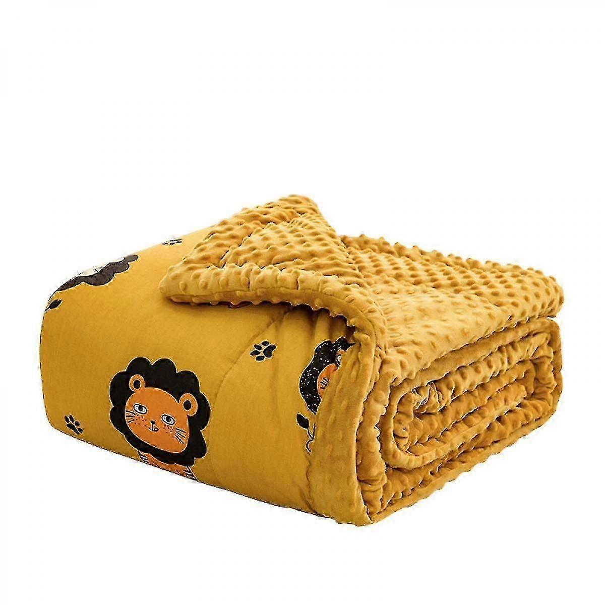 Cobertor pesado para crianças, 100% algodão jogar cobertor com contas, cobertor pesado reversível para crianças, 39x59 polegadas