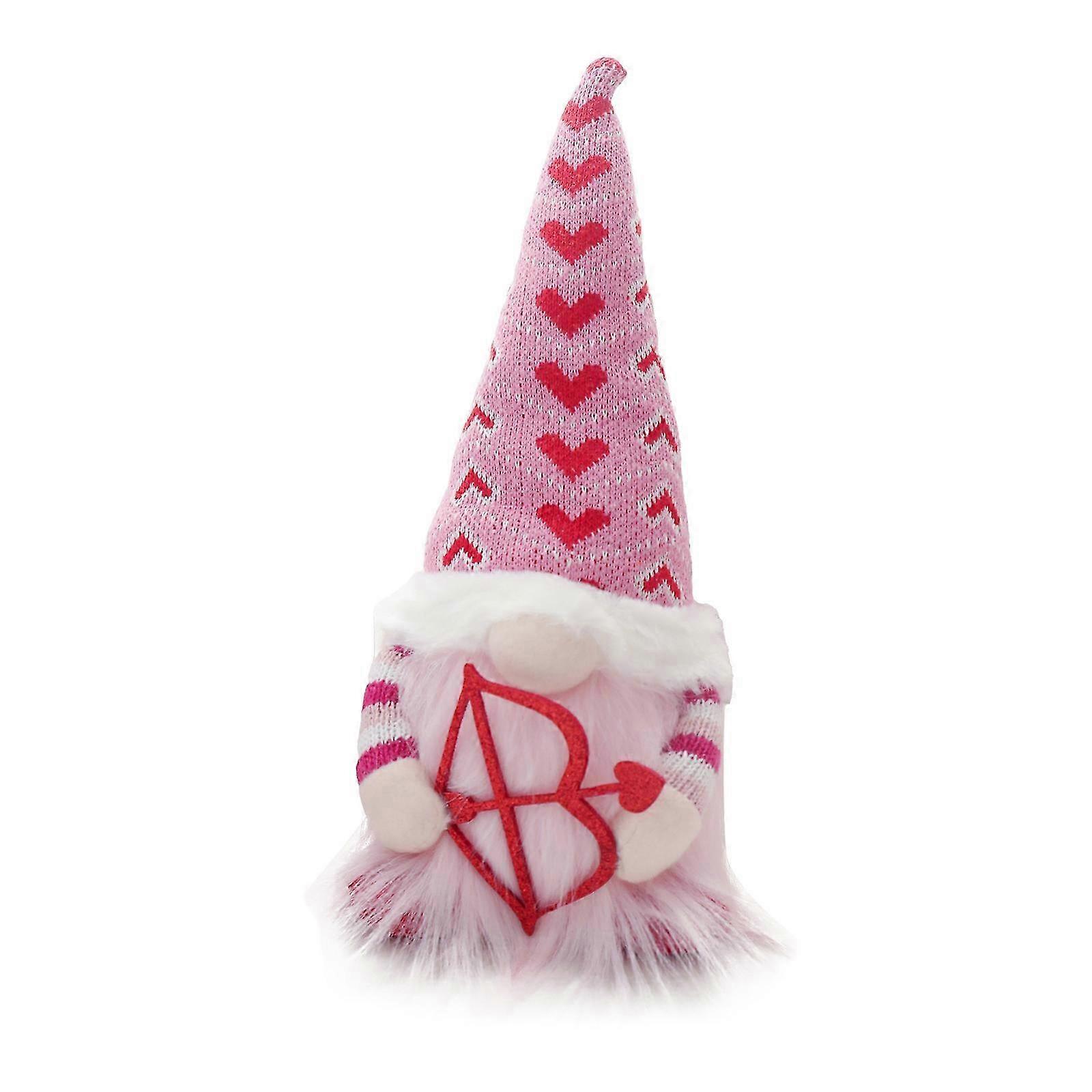 Dwarf LED Night Light - Warm Glow Resin Doll for Valentine’s Day Gift, Cute Decorative Table Lamp, 7 Inches
