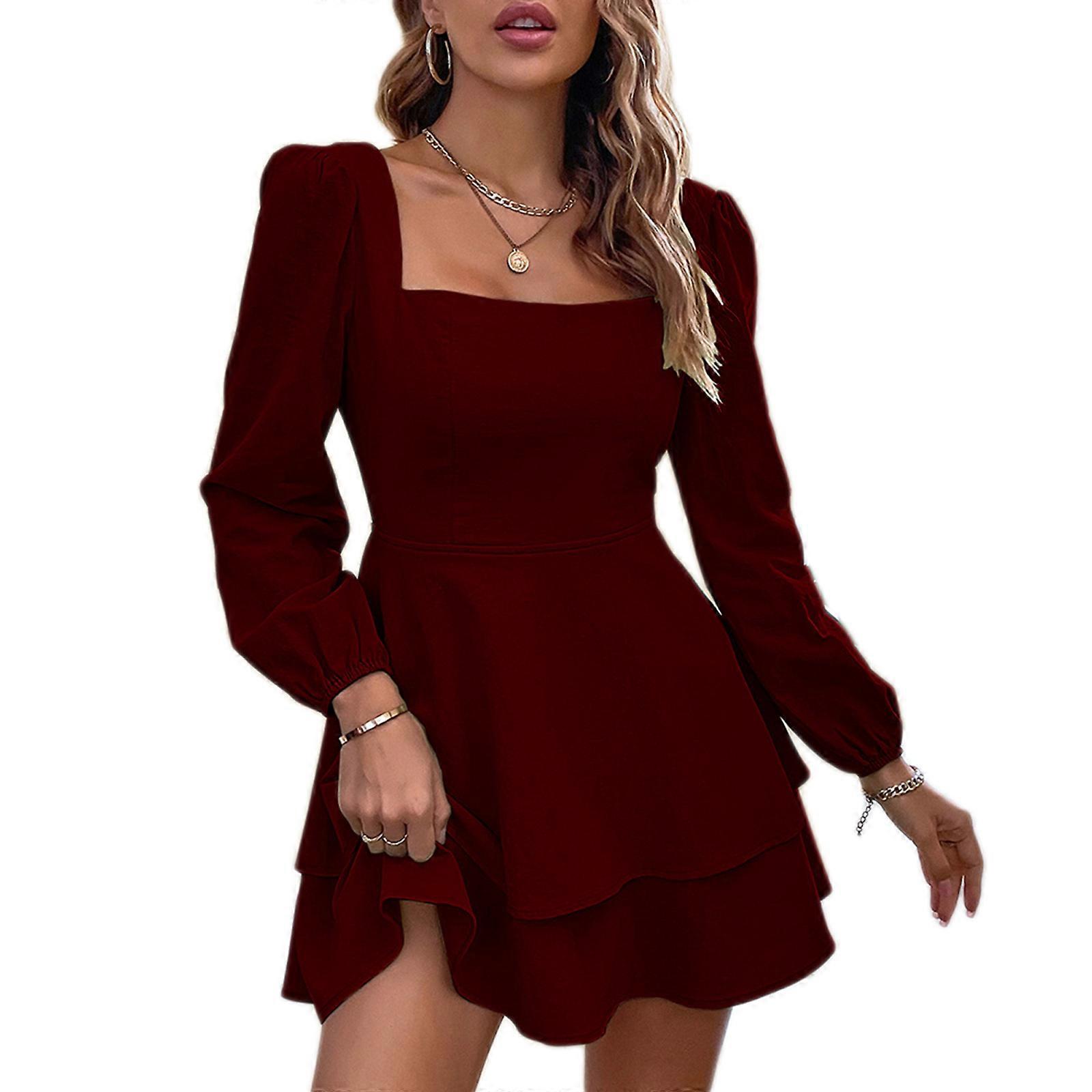 sachin and babi light blue dress Women's Printed Casual Short Dress,Burgundy  All Brands Factory Outlet