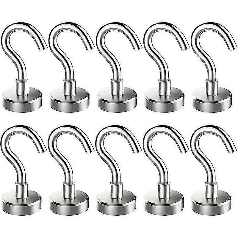 Neodymium Strong Magnetic Hooks - Set of 10 Hooks for Versatile Storage Solutions at Home