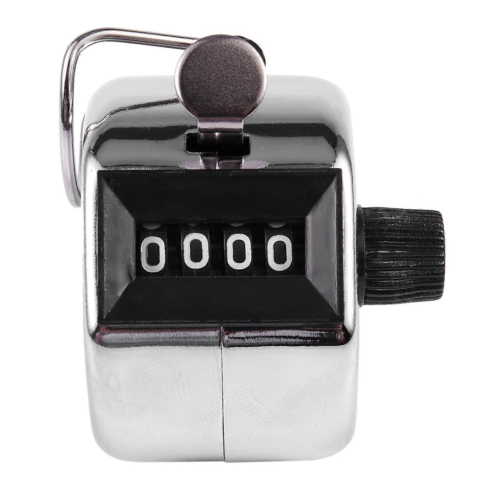 4 Digit Number Clicker Golf Hand Tally Click Counter Silver